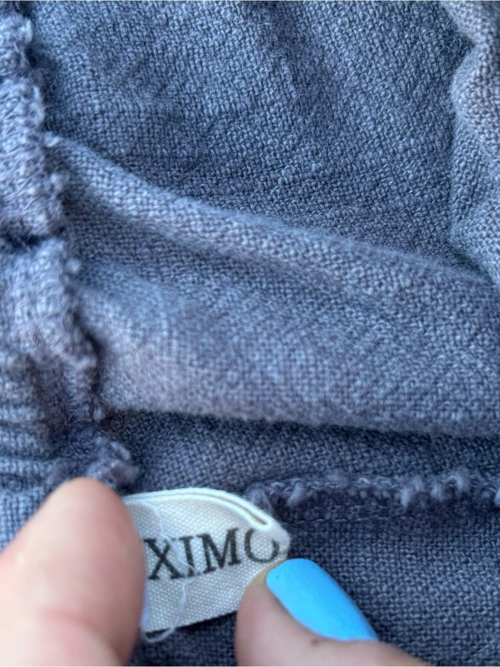 IXIMO XL Linen Cotton Barrel Pants Gray Balloon Leg Lagenlook.